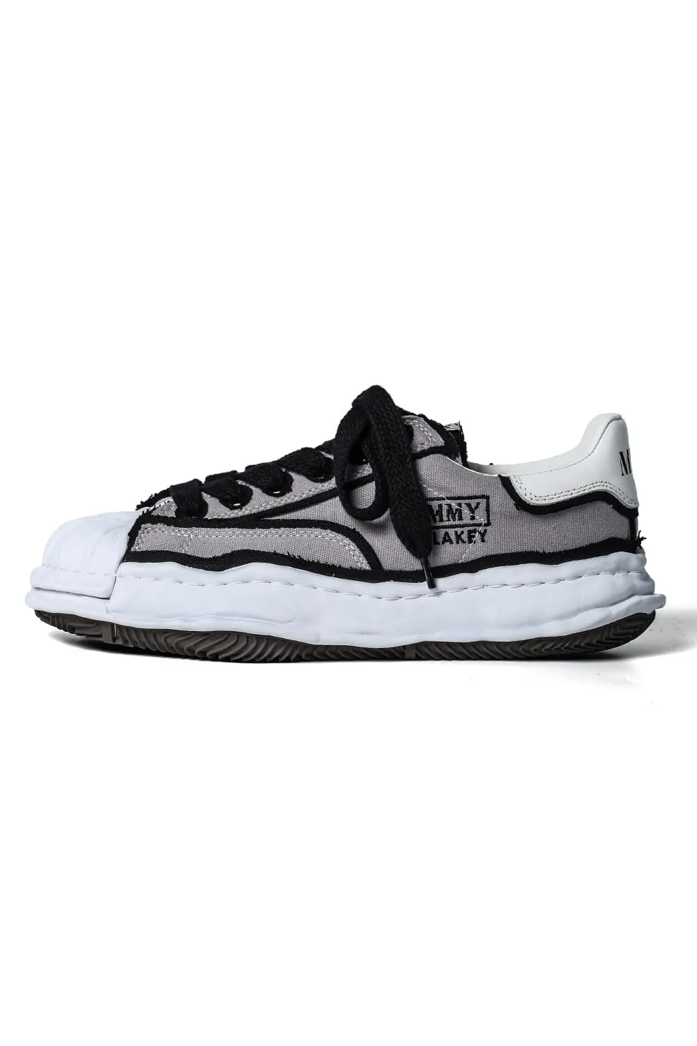 -BLAKEY Low- Overhanging canvas Low-top sneakers Gray