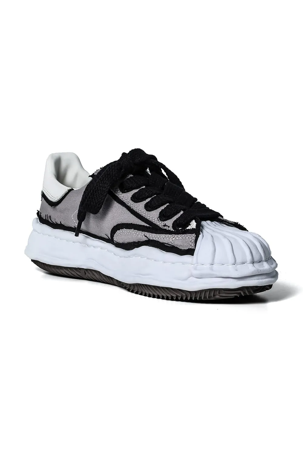 -BLAKEY Low- Overhanging canvas Low-top sneakers Gray
