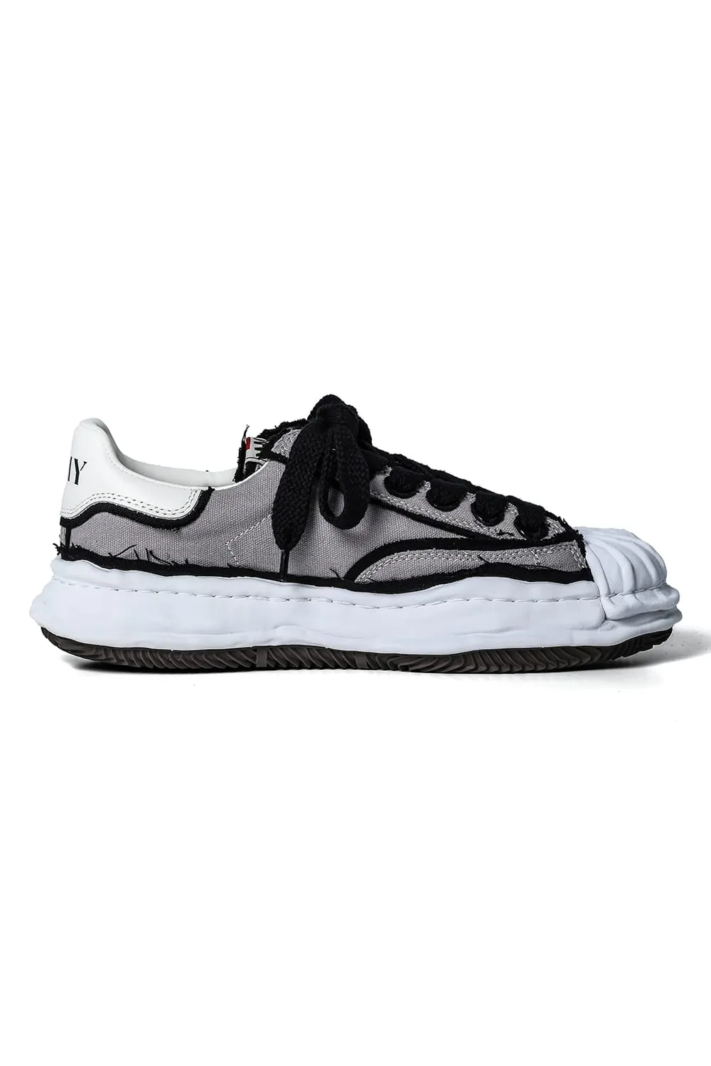 -BLAKEY Low- Overhanging canvas Low-top sneakers Gray