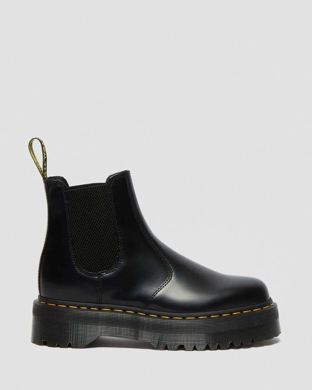 2976 Quad Leather Platform Chelsea Boots - Black Smooth