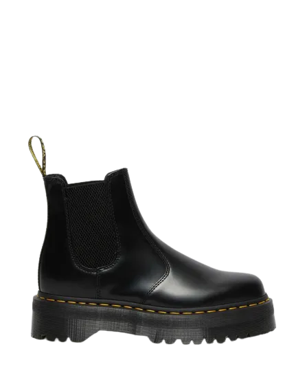 2976 Quad Leather Platform Chelsea Boots - Black Smooth