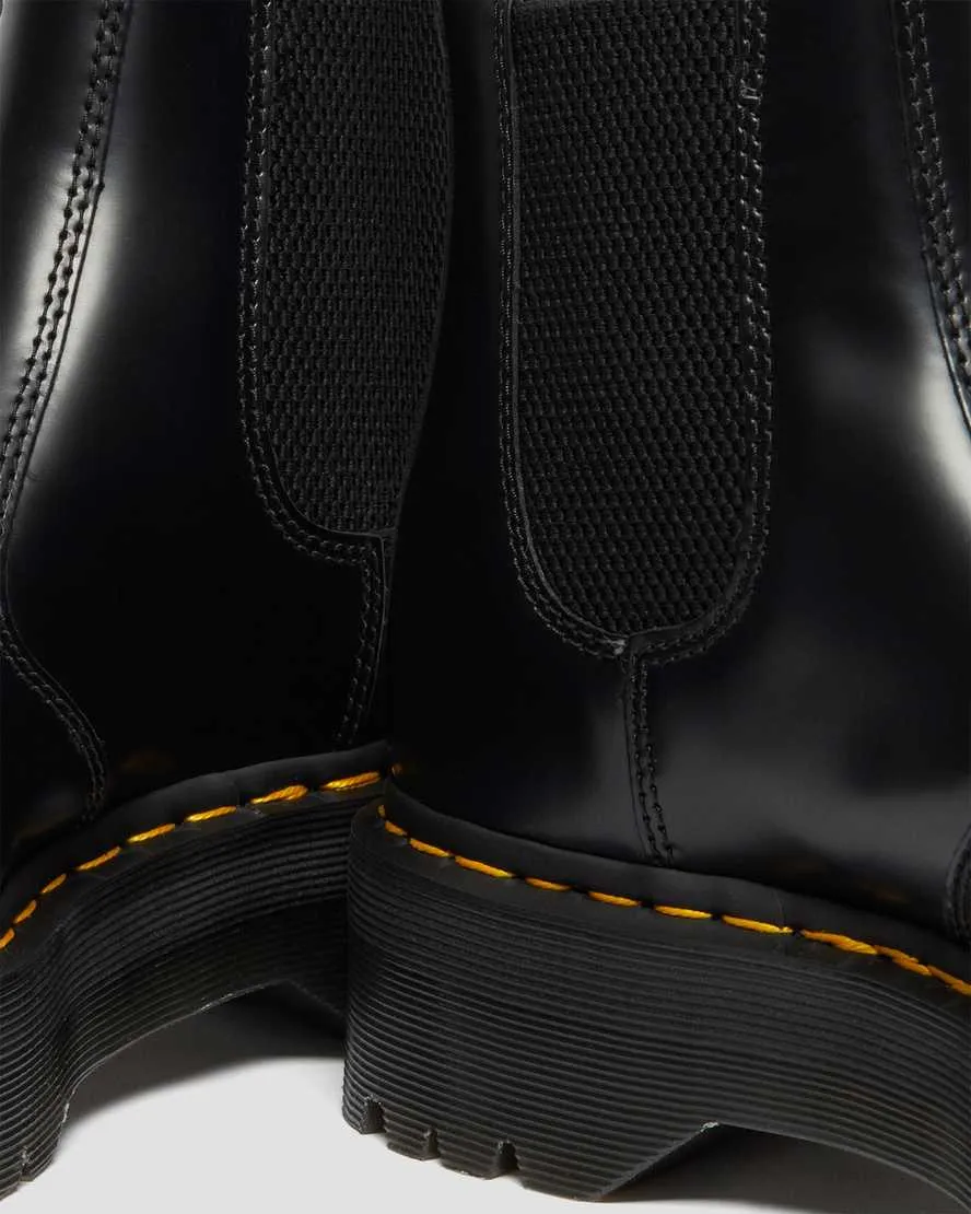 2976 Quad Leather Platform Chelsea Boots - Black Smooth