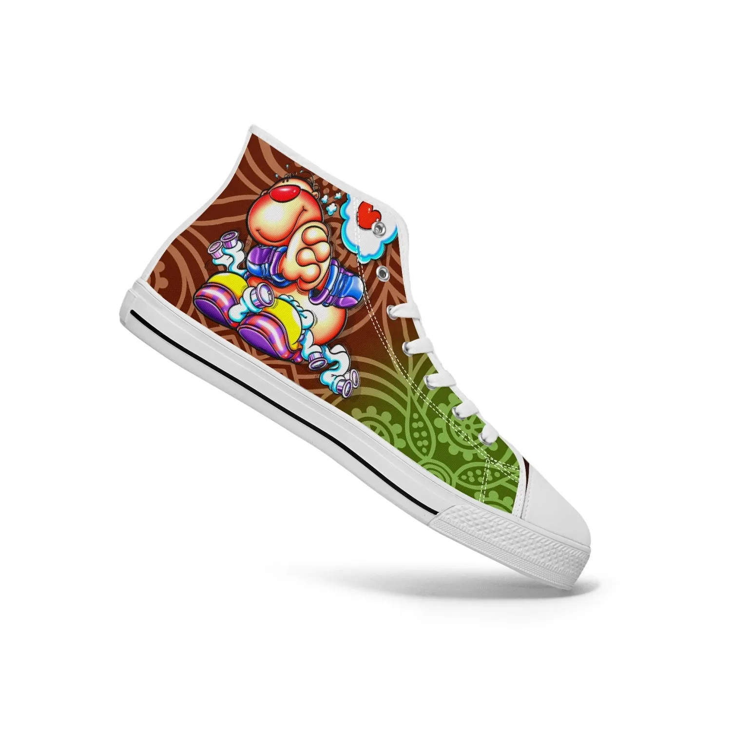 400. New High-top Canvas Shoes - Tongue Printable