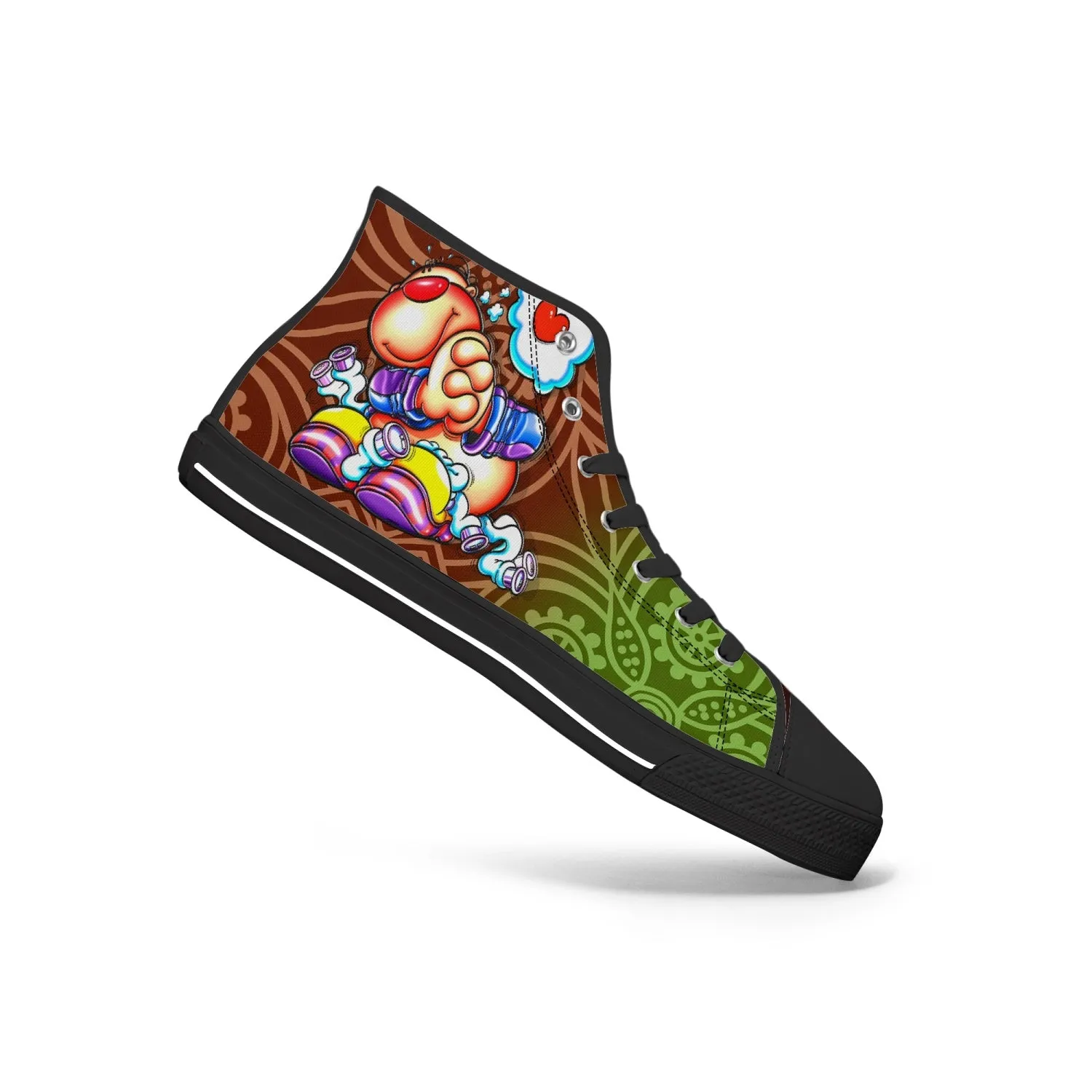 400. New High-top Canvas Shoes - Tongue Printable
