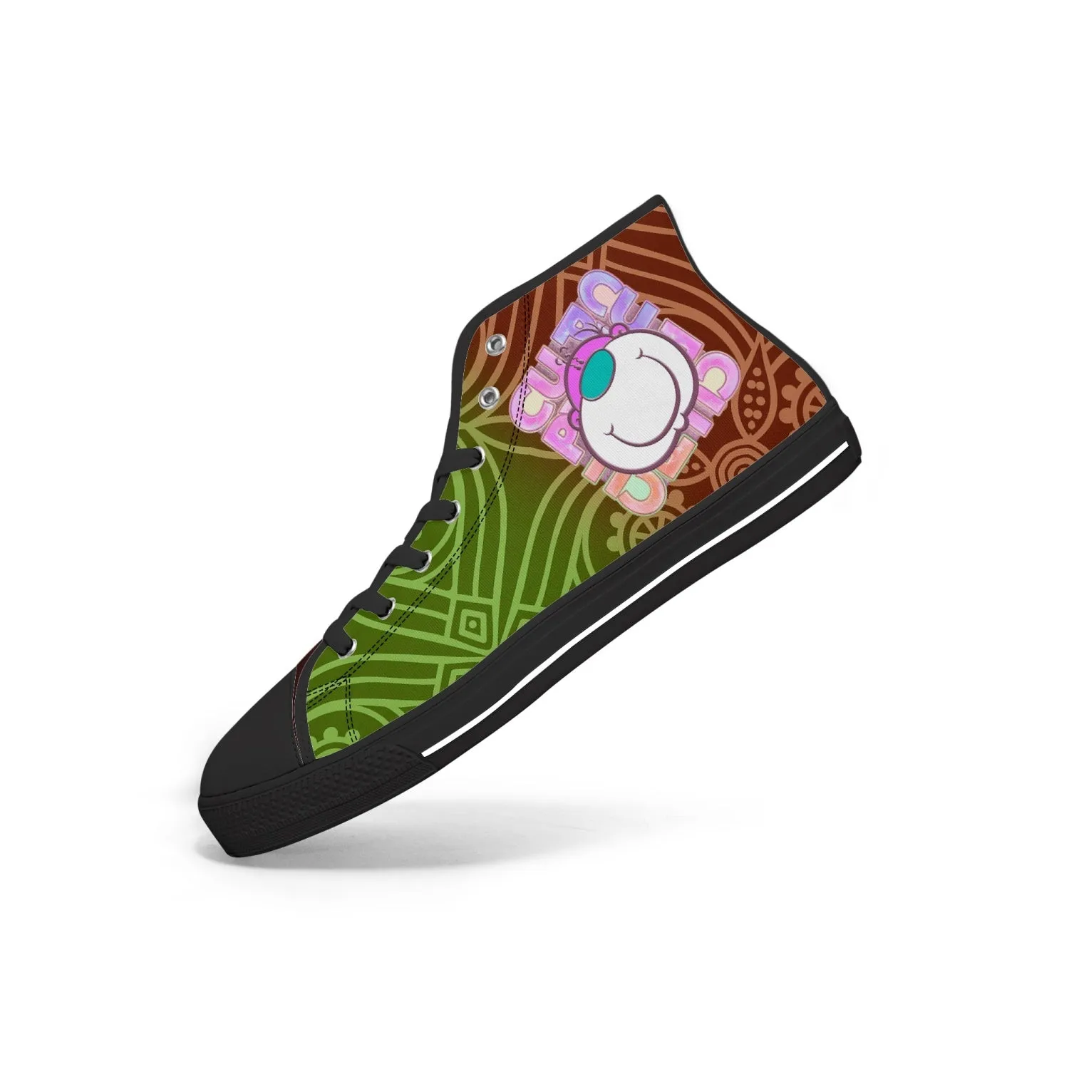 400. New High-top Canvas Shoes - Tongue Printable