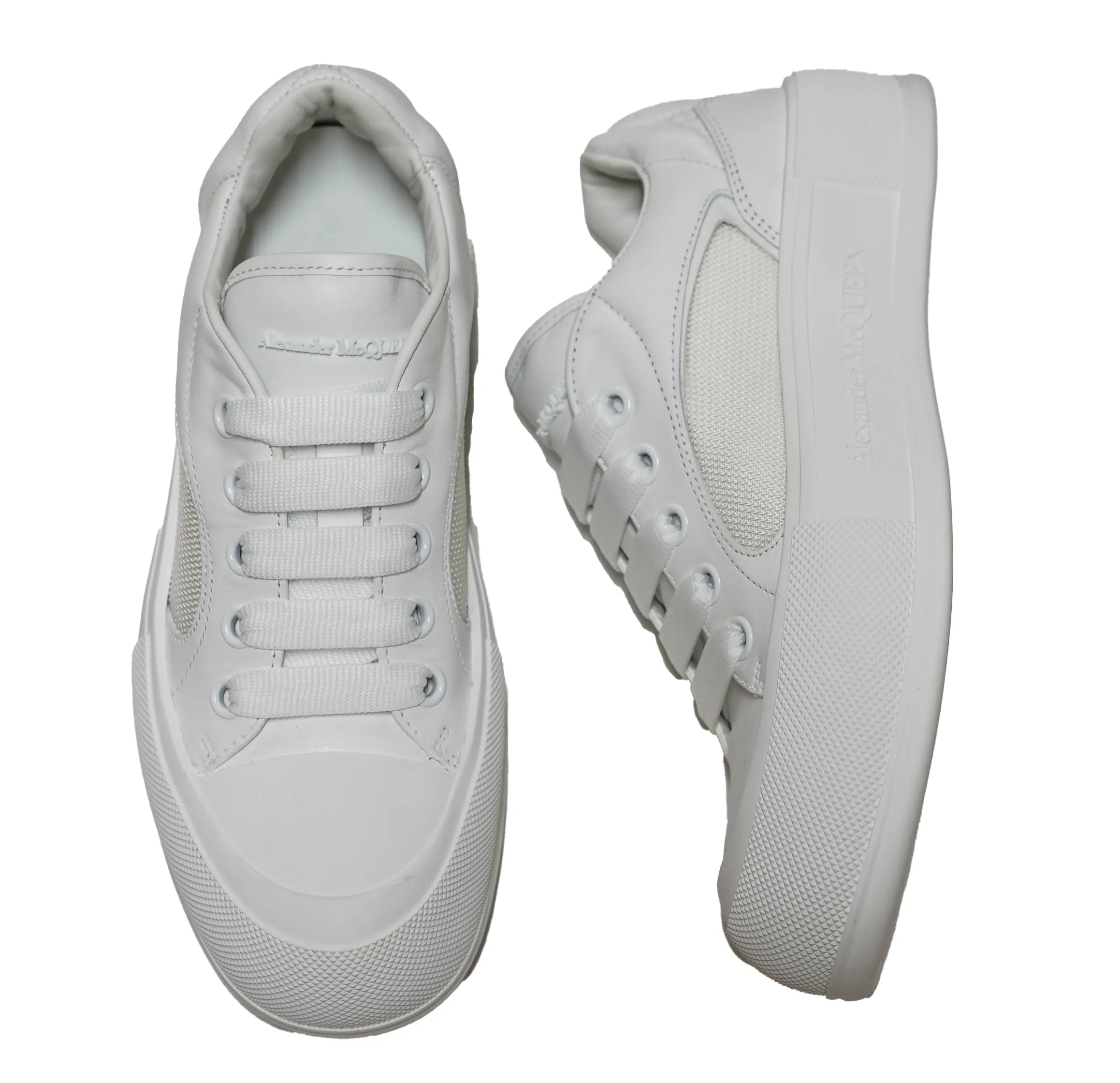 Alexander McQueen Women's White Mesh Sneaker 781556 30% off