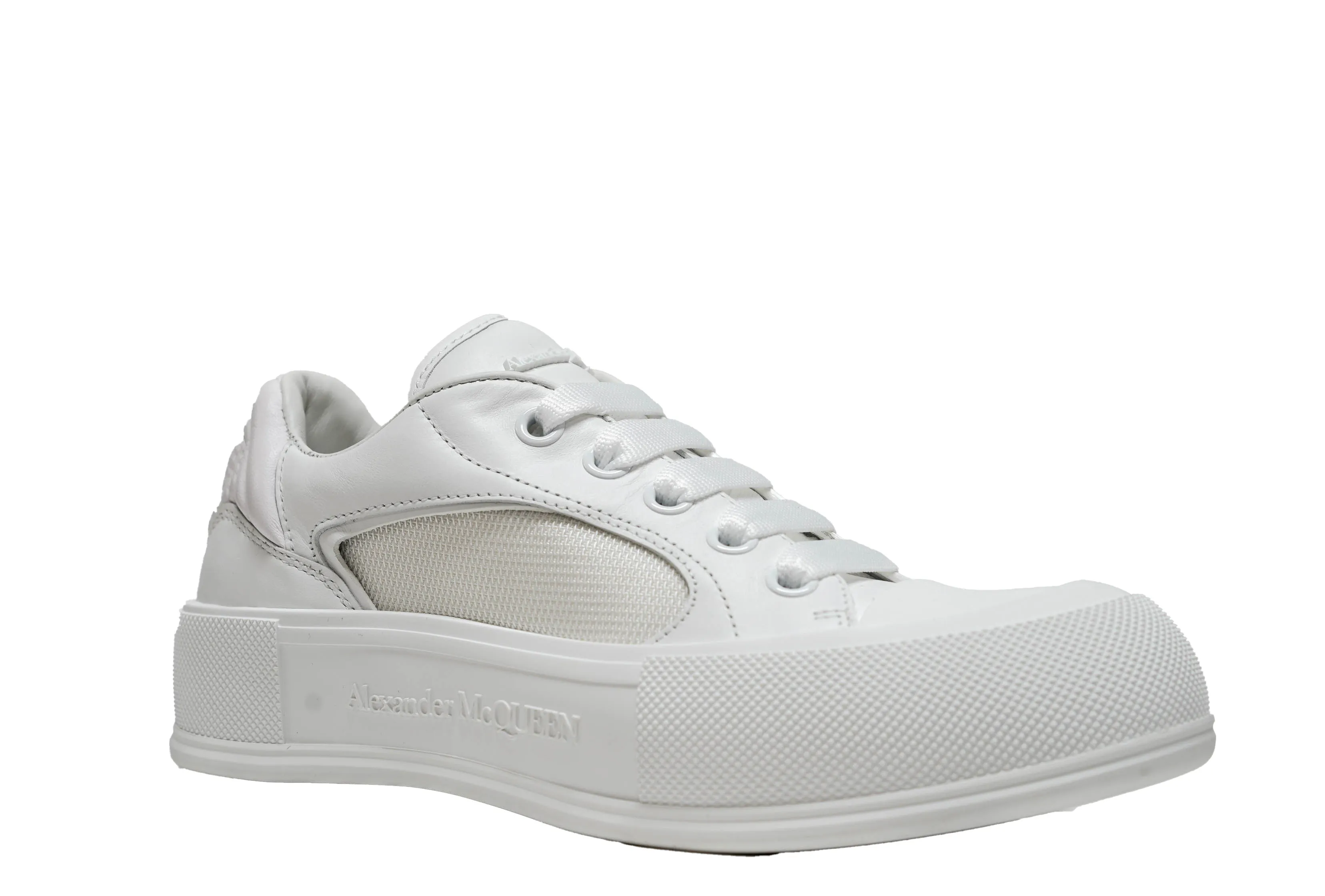 Alexander McQueen Women's White Mesh Sneaker 781556 30% off