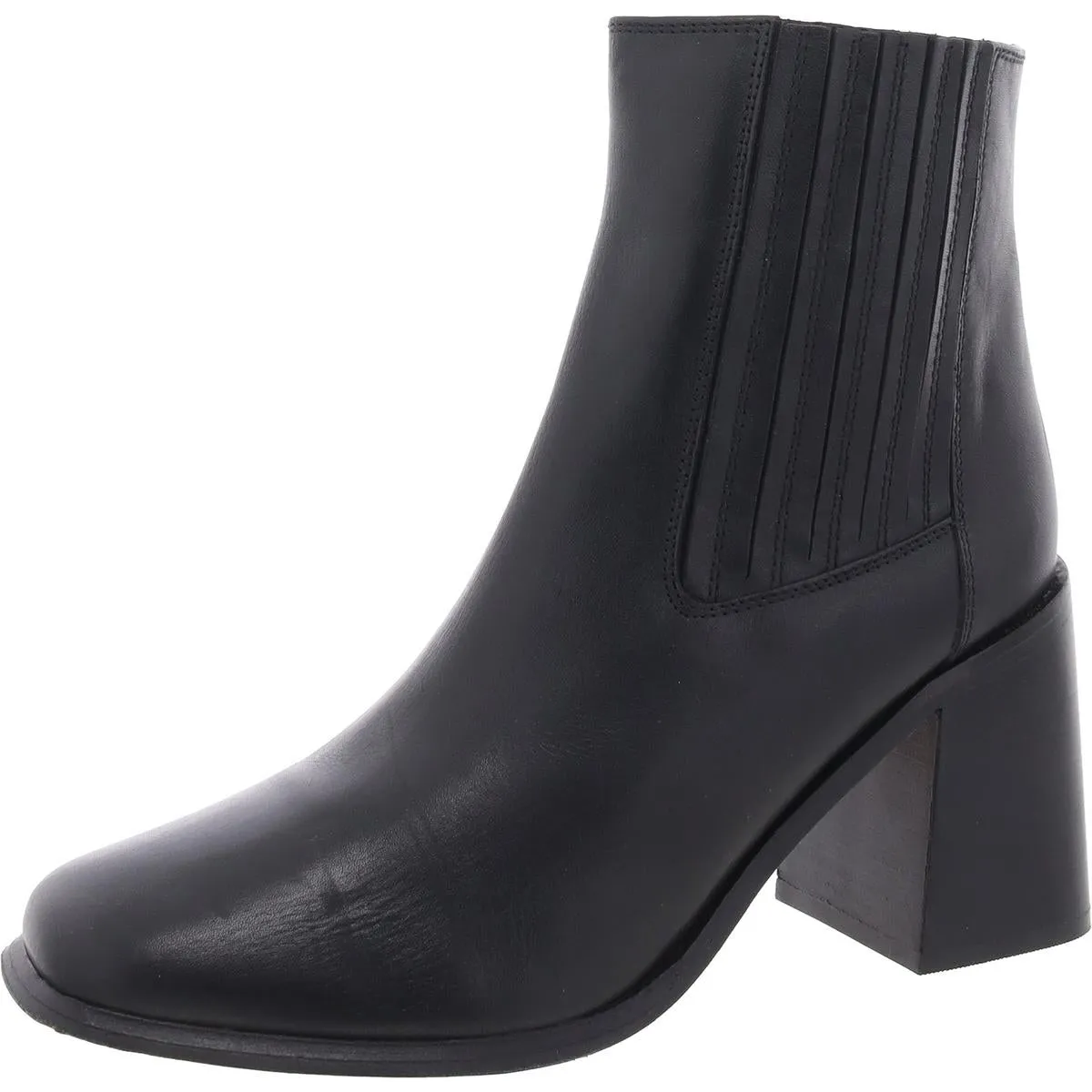 André Assous Womens Leather Block Heel Chelsea Boots