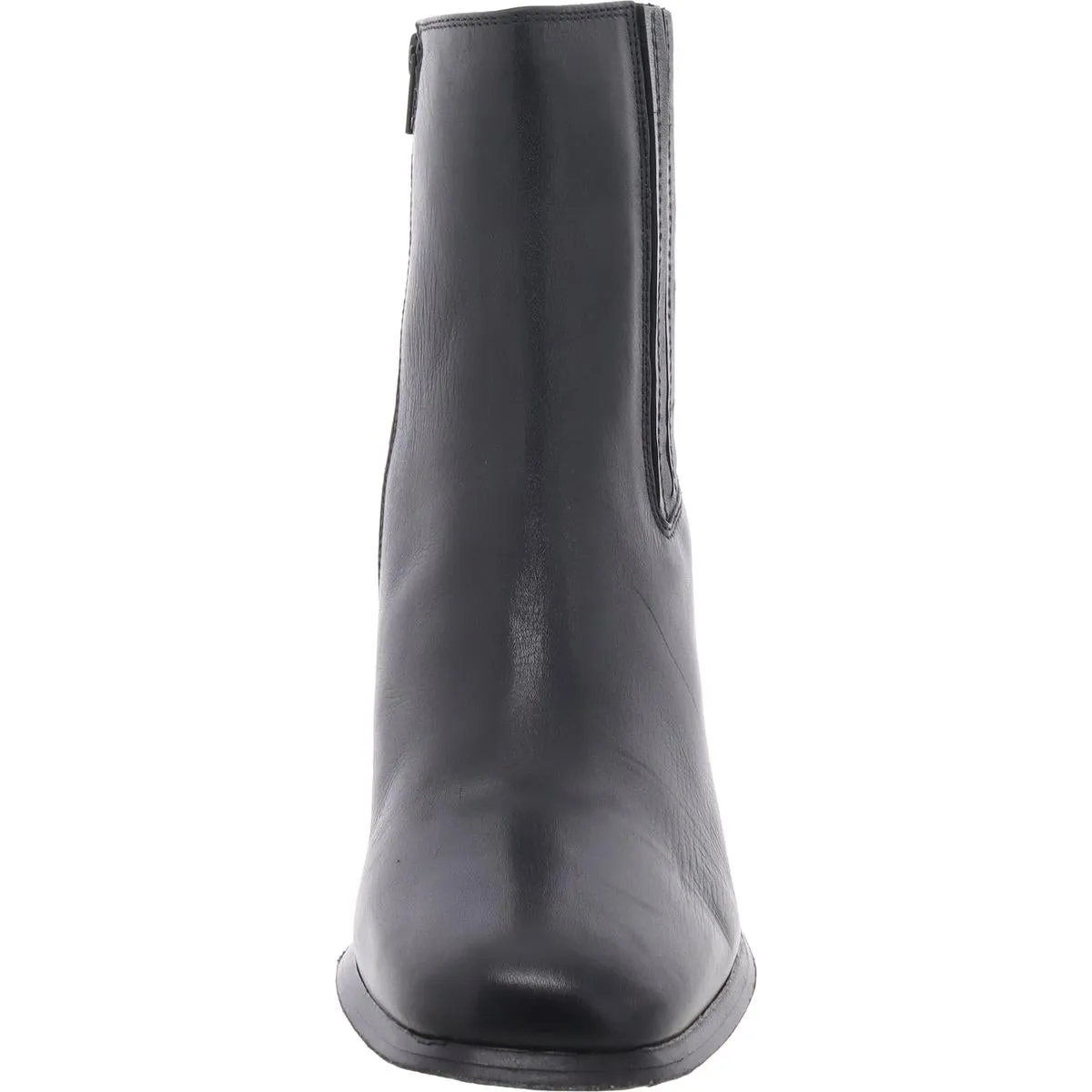 André Assous Womens Leather Block Heel Chelsea Boots