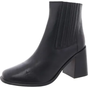 André Assous Womens Leather Block Heel Chelsea Boots