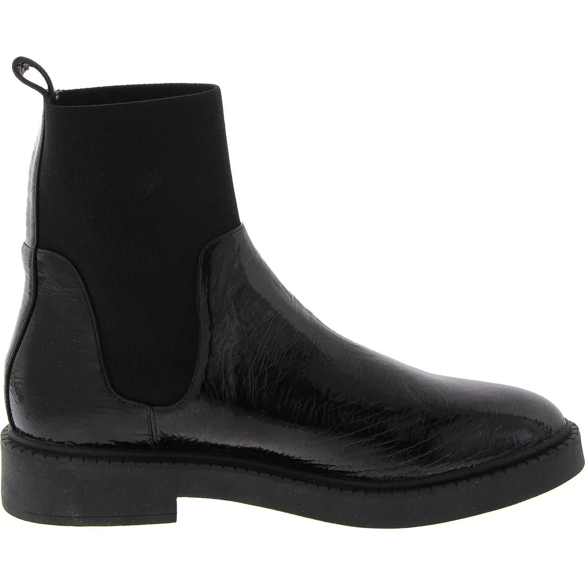 André Assous Womens Patent Pull On Chelsea Boots