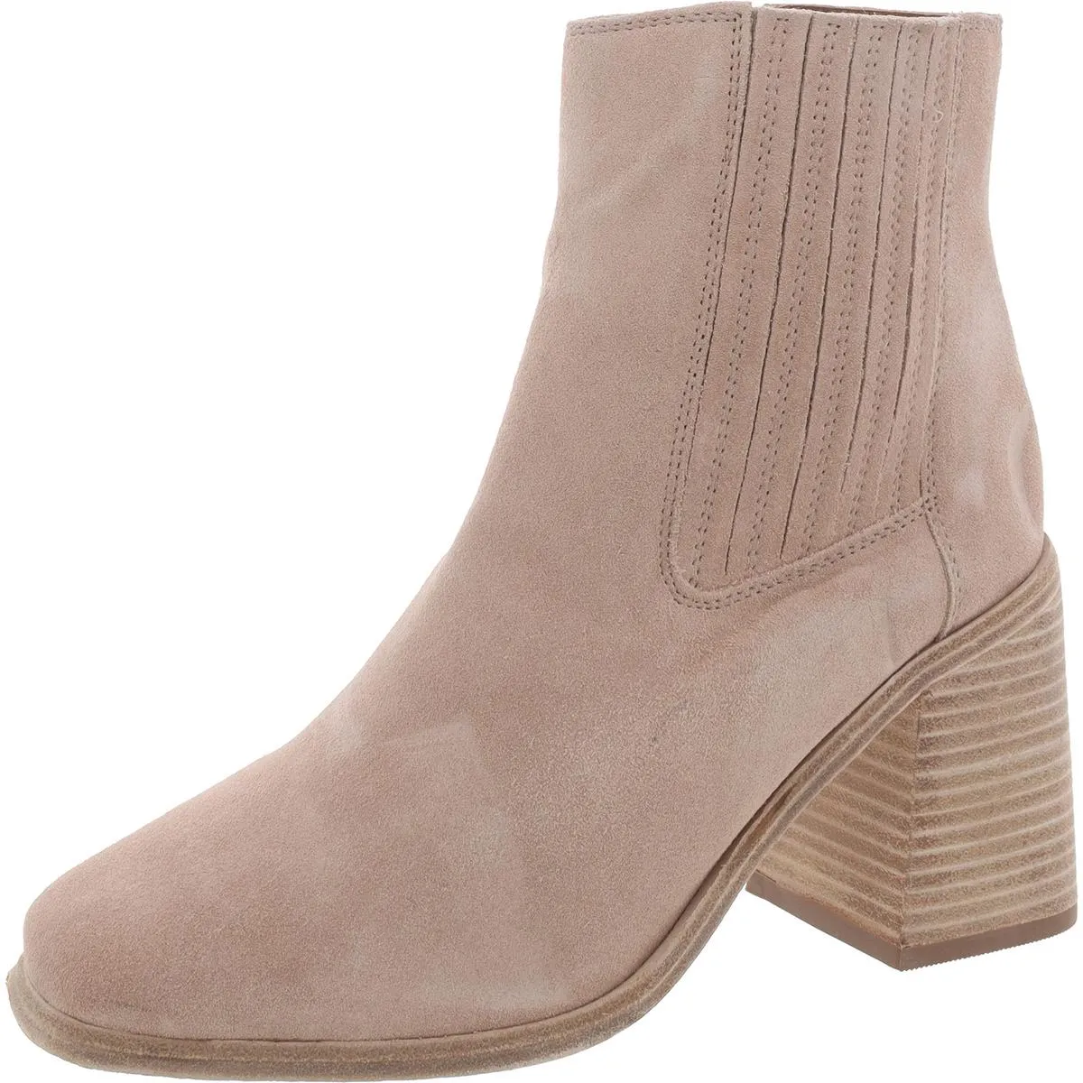 André Assous Womens Suede Block Heel Chelsea Boots