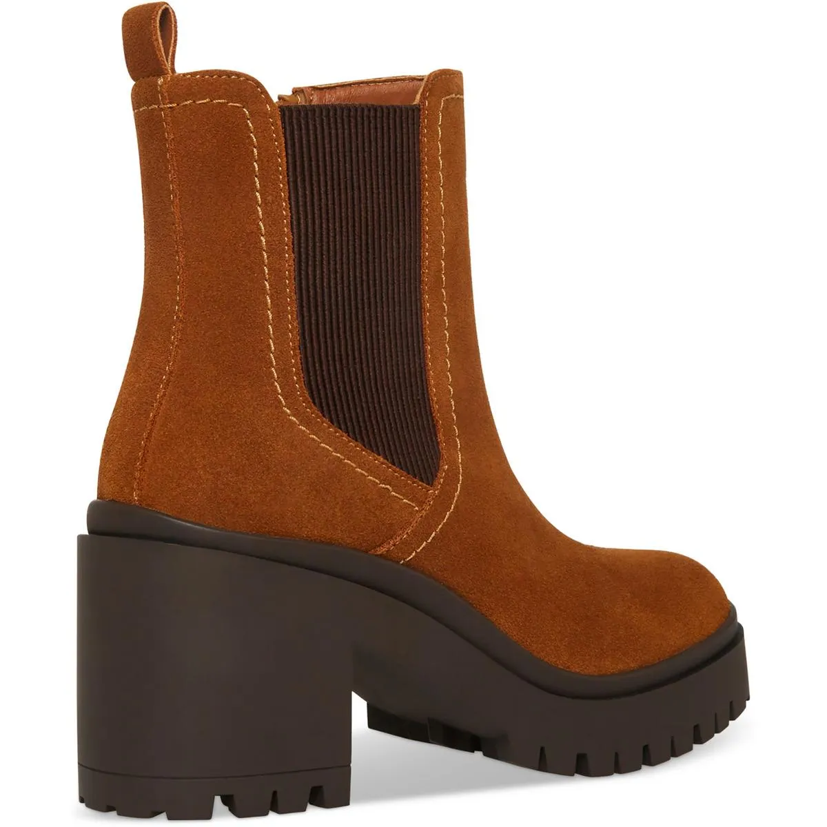 Aqua College Womens Raine  Lug Sole Faux Leather Chelsea Boots