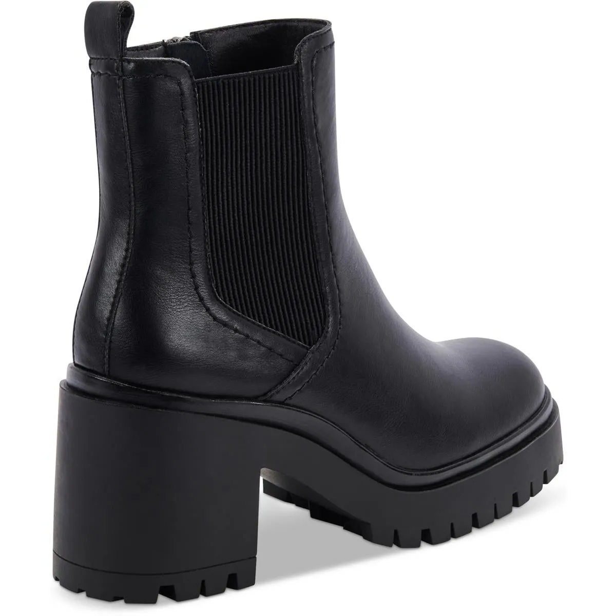 Aqua College Womens Raine  Lug Sole Faux Leather Chelsea Boots