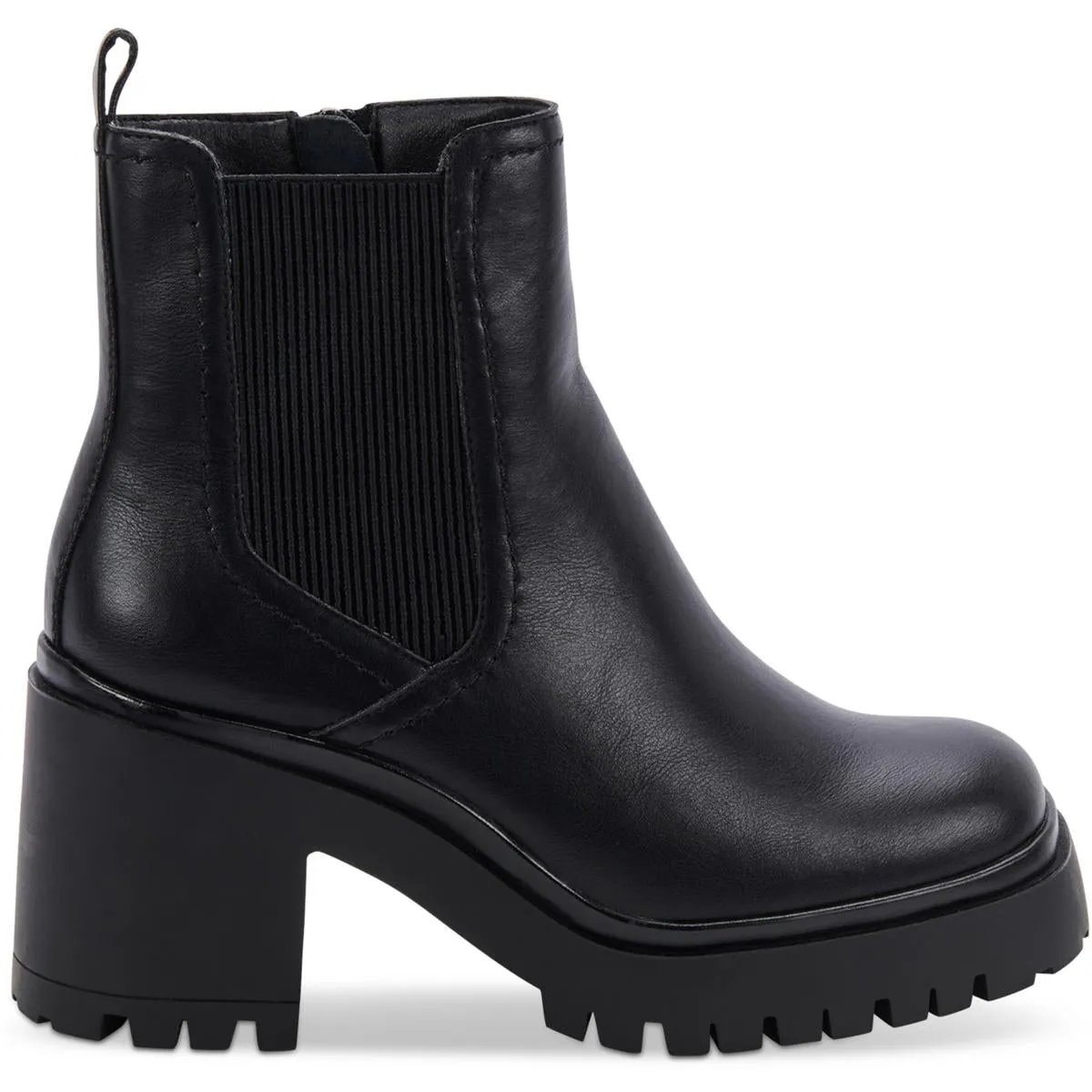 Aqua College Womens Raine  Lug Sole Faux Leather Chelsea Boots