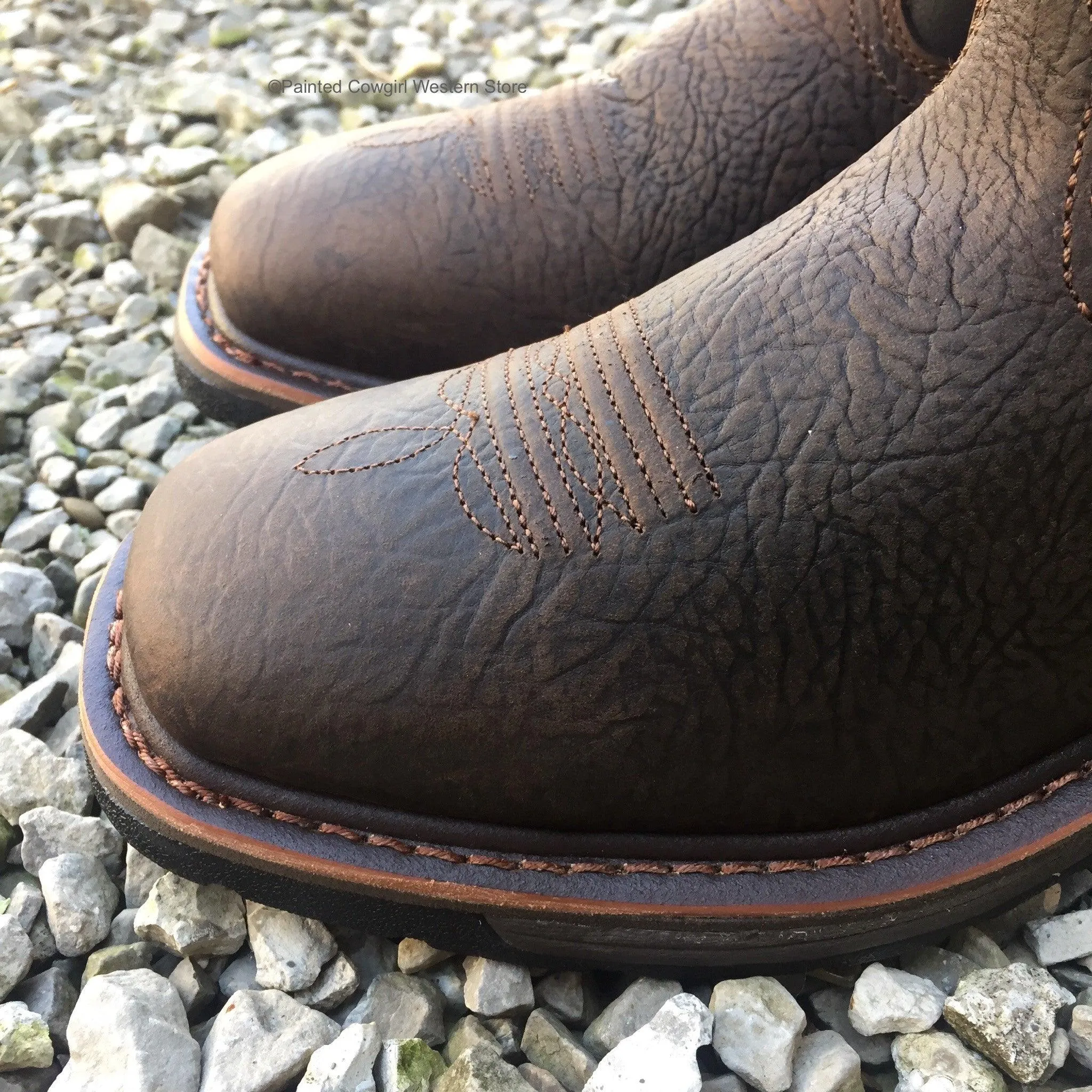 Ariat Men’s Workhog Wide Square Toe Bruin Brown Work Boots 10017436