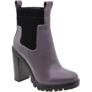 BCBGeneration Womens Prali Faux Leather Lugged Sole Chelsea Boots