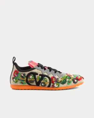 Chromathon Canvas with Floral Embroidery Multi Low Top Sneakers