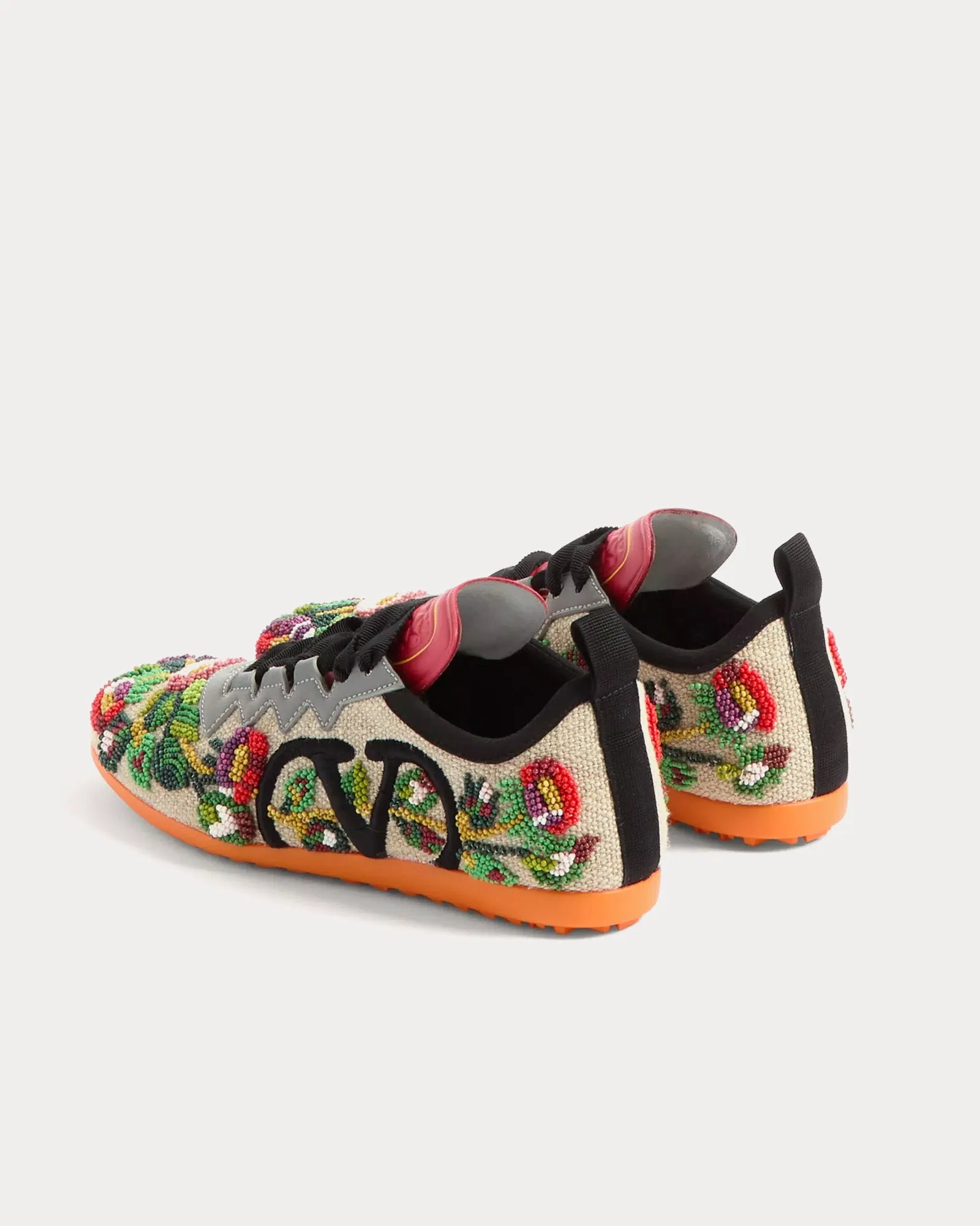 Chromathon Canvas with Floral Embroidery Multi Low Top Sneakers