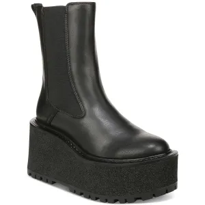 Circus by Sam Edelman Womens Susan Faux Leather Chunky Chelsea Boots