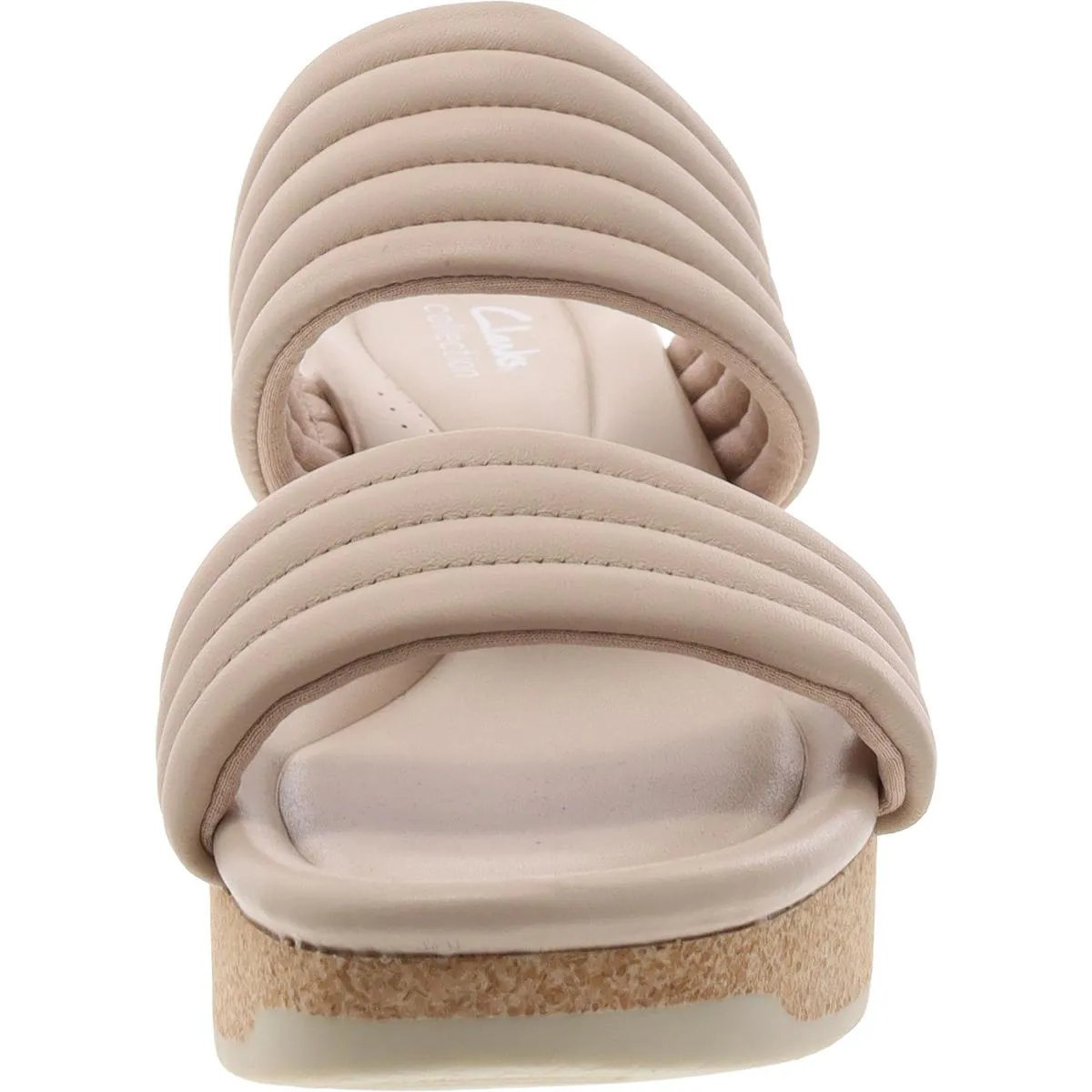 Clarks Womens Chelsea Path Leather Chunky Wedge Sandals