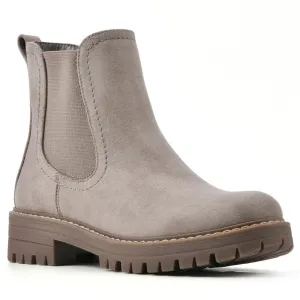 Cliffs by White Mountain Womens Mastery Faux Suede Stretch Chelsea Boots