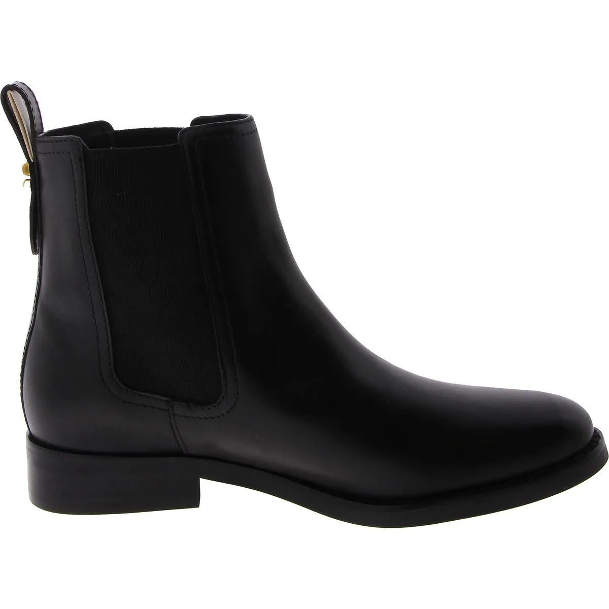 Coach Womens Maeve Leather Stacked Heel Chelsea Boots