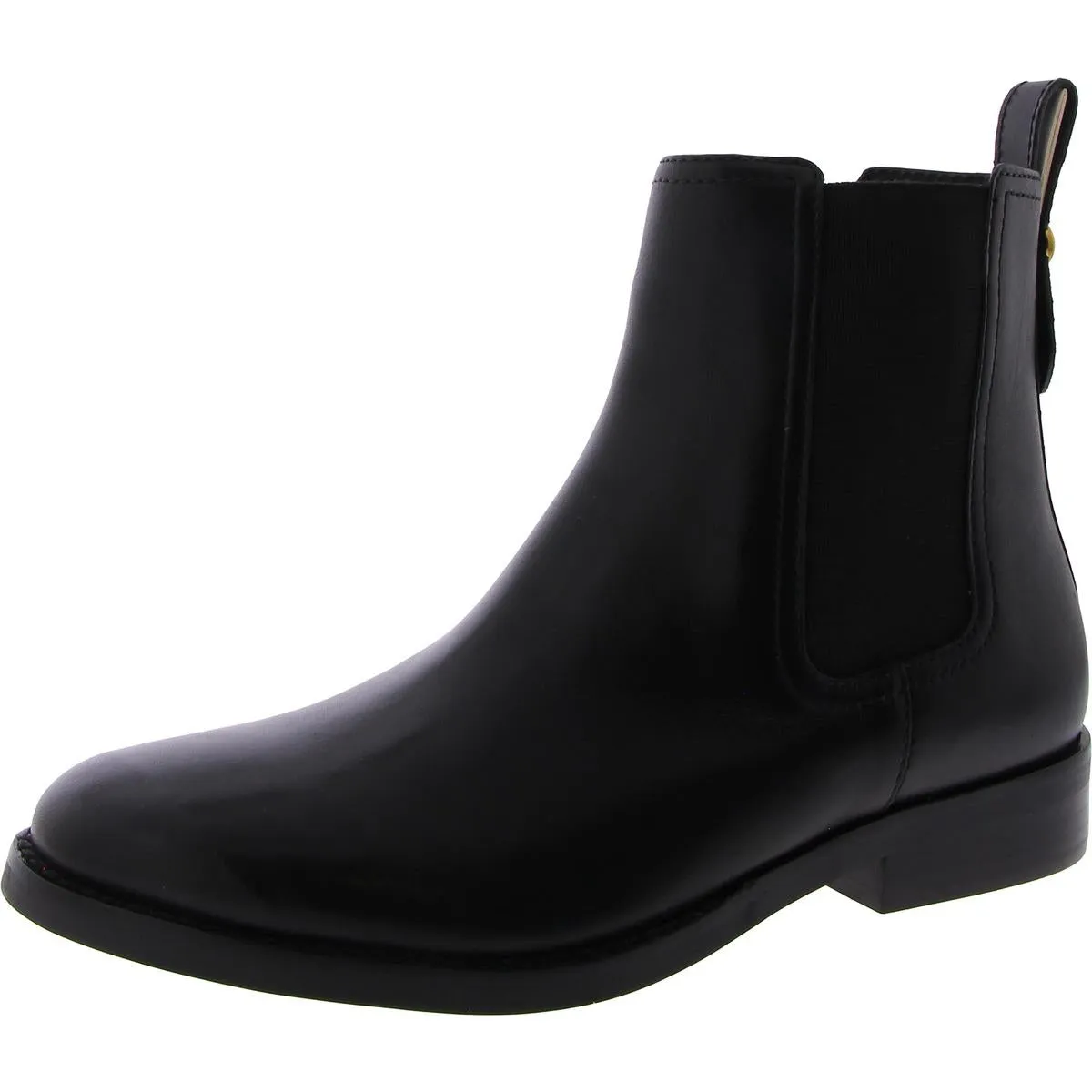 Coach Womens Maeve Leather Stacked Heel Chelsea Boots