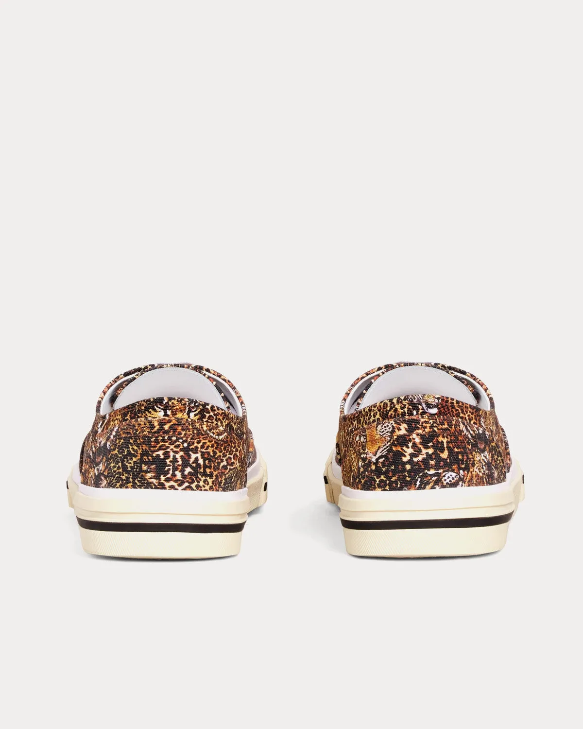 Elliot Printed Canvas 'Tigers & Leopards' Brown / Black Low Top Sneakers