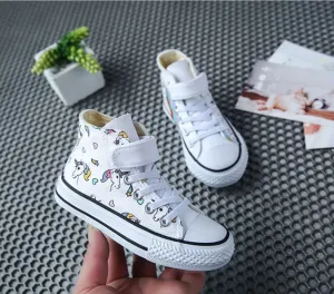 Girls Unicorn Canvas Sneakers