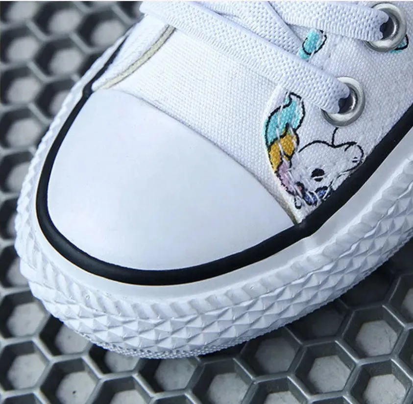 Girls Unicorn Canvas Sneakers