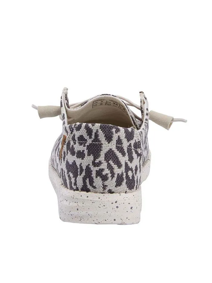 Hey Dude 121413091 Womens Wendy Wooven Shoe Cheetah Grey - 7