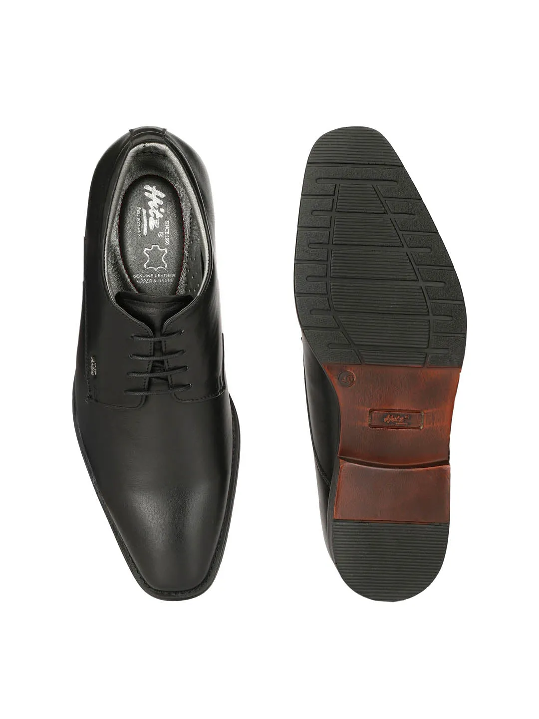 Hitz Men's Black Formal Derby Shoes