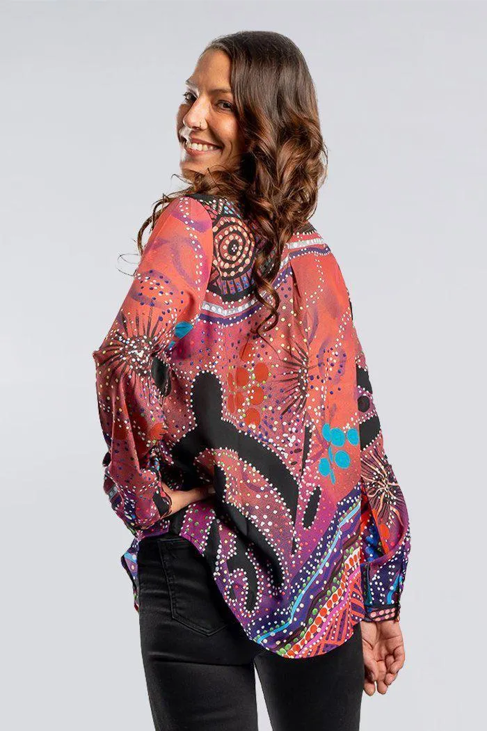 Leaders V Neck Women's Long Sleeve Blouse