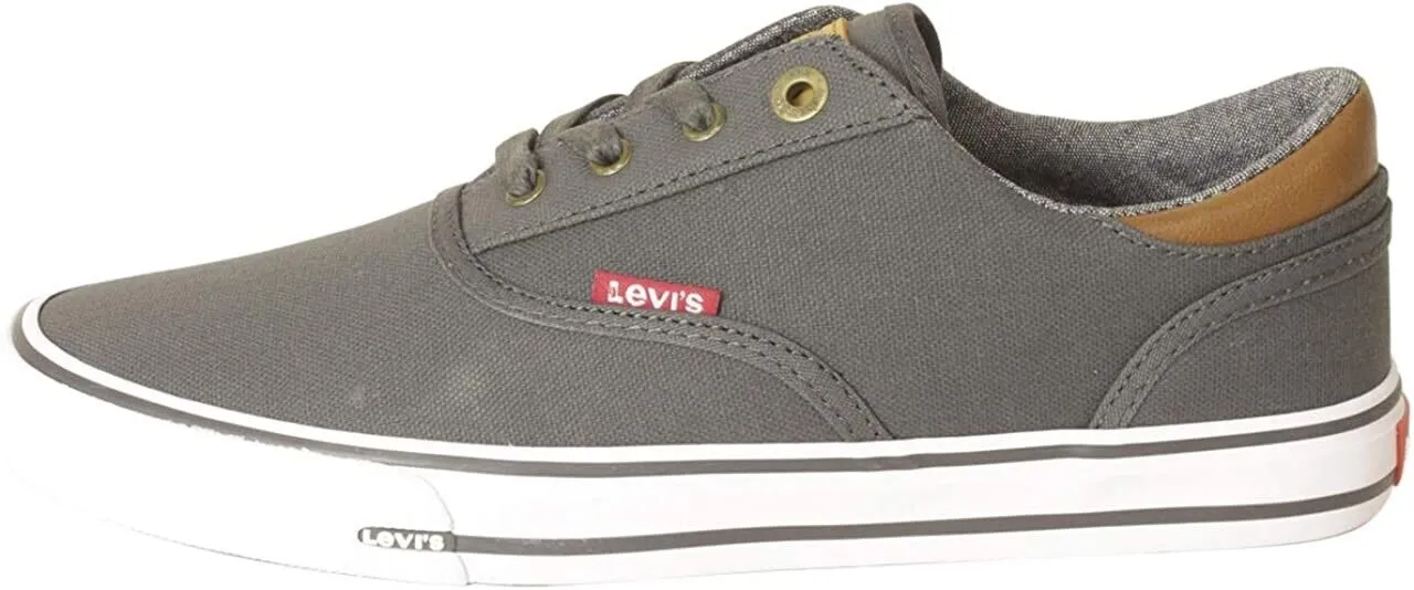 Levi's Mens Ethan CT Canvas II Sneaker, Charcoal, Gray Size 10.5