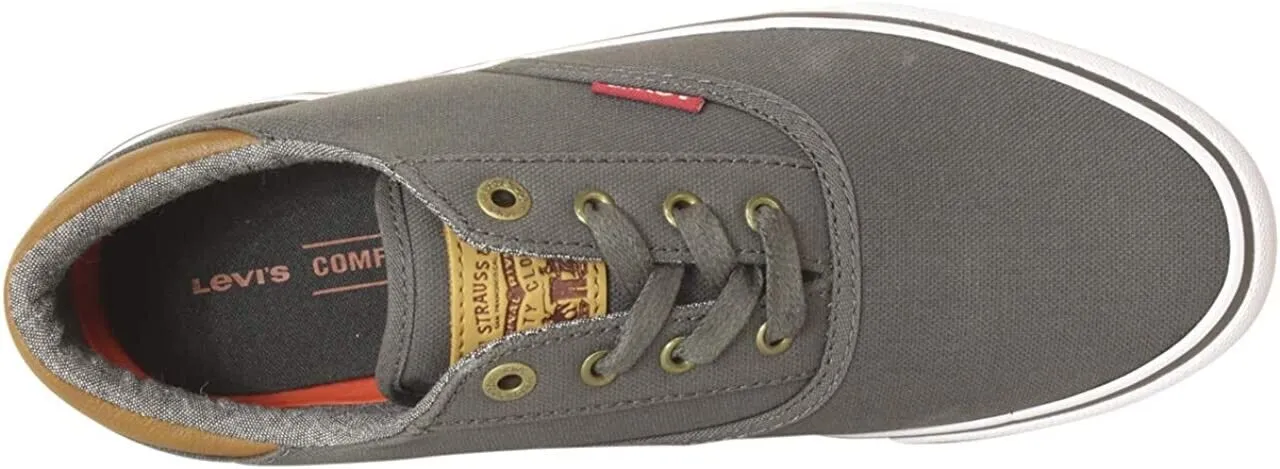 Levi's Mens Ethan CT Canvas II Sneaker, Charcoal, Gray Size 10.5