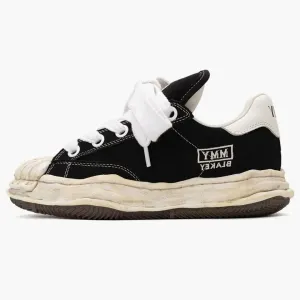 Maison Mihara Yasuhiro Blakey Puffer Og Sole Canvas Low Distressed Midsole Black White
