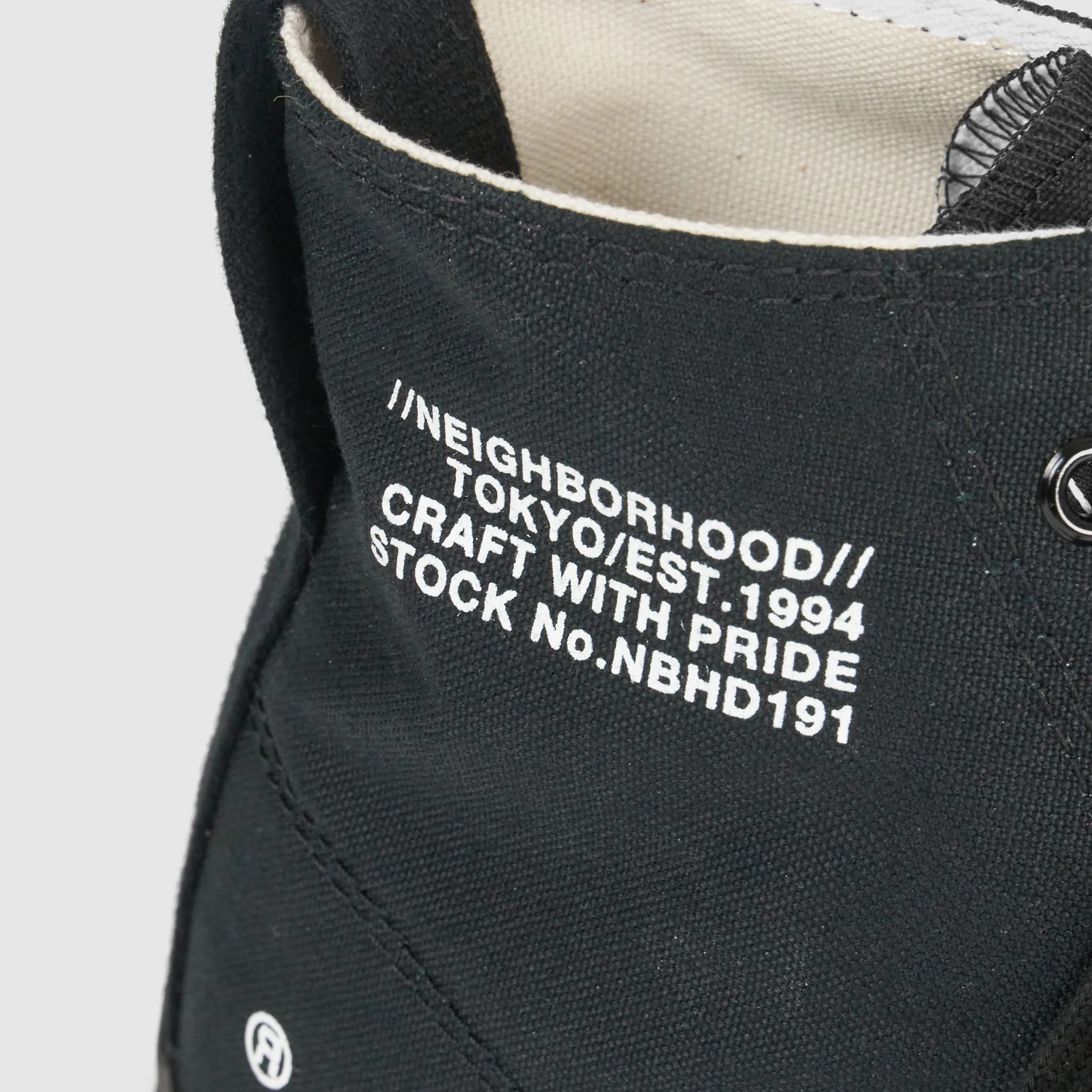 Neighborhood Side Logo High Canvas Sneakers