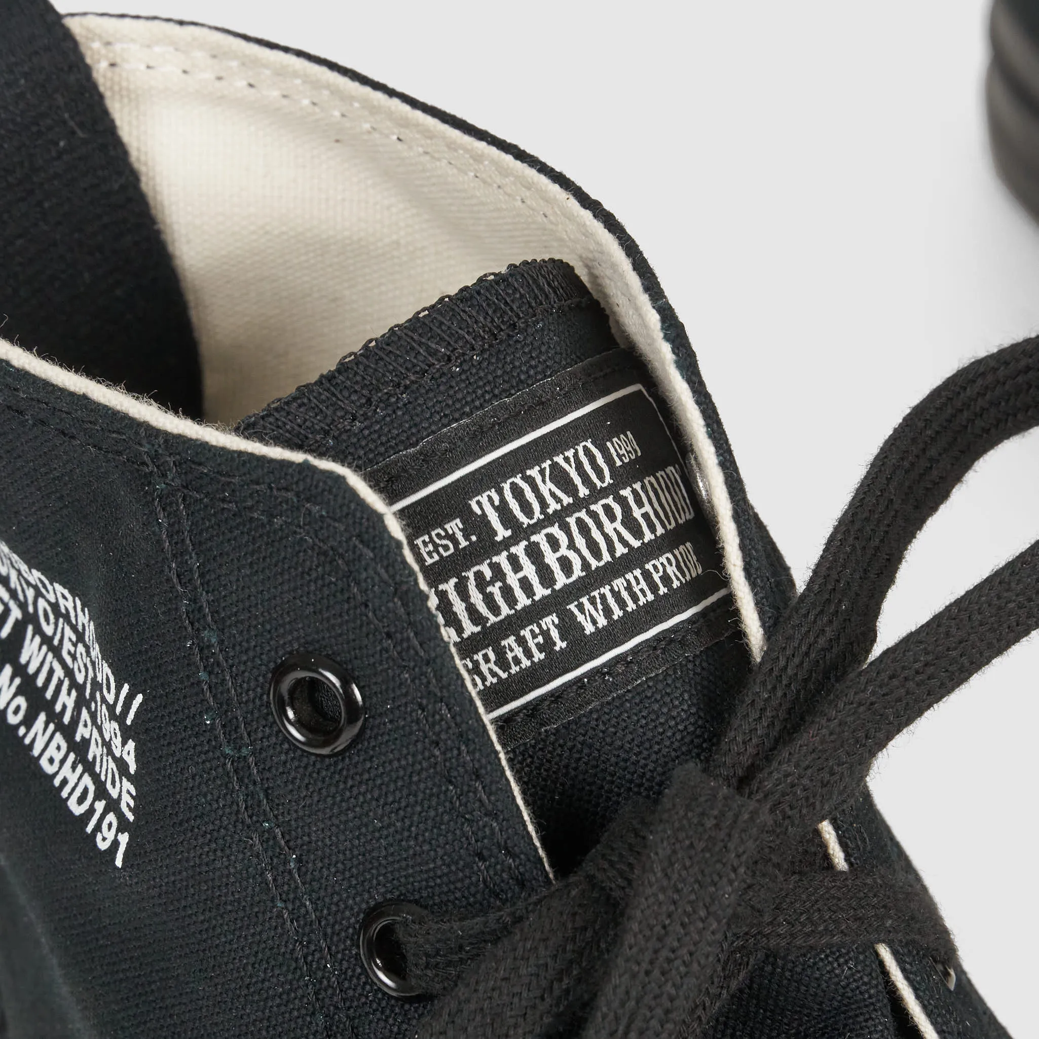 Neighborhood Side Logo High Canvas Sneakers