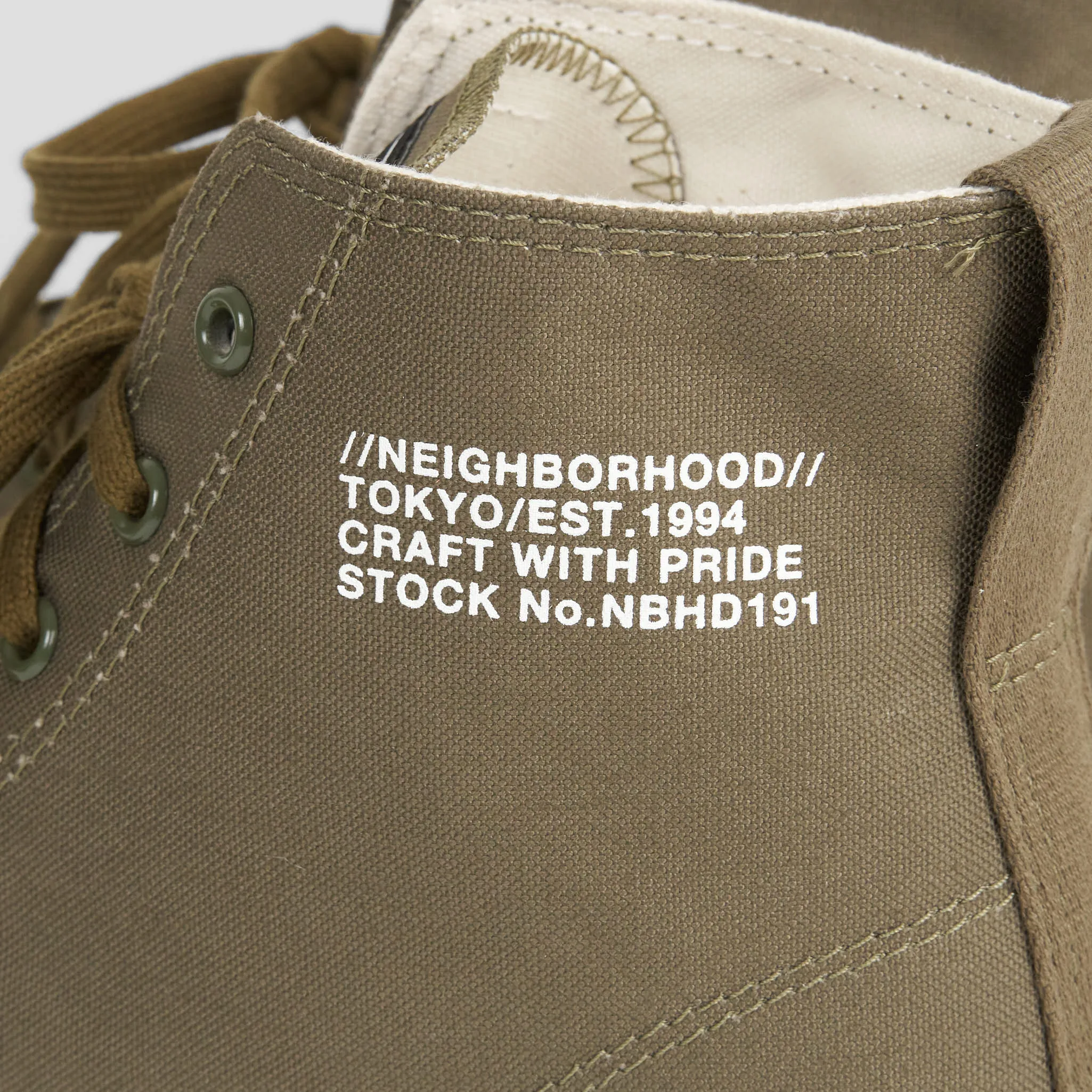 Neighborhood Side Logo High Canvas Sneakers