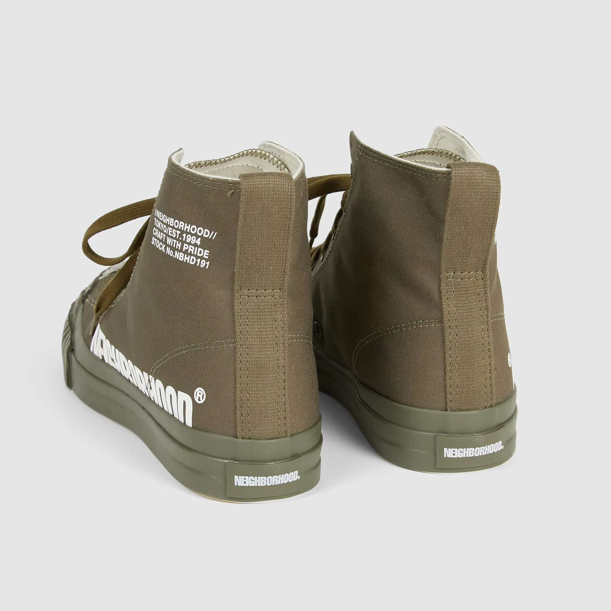 Neighborhood Side Logo High Canvas Sneakers