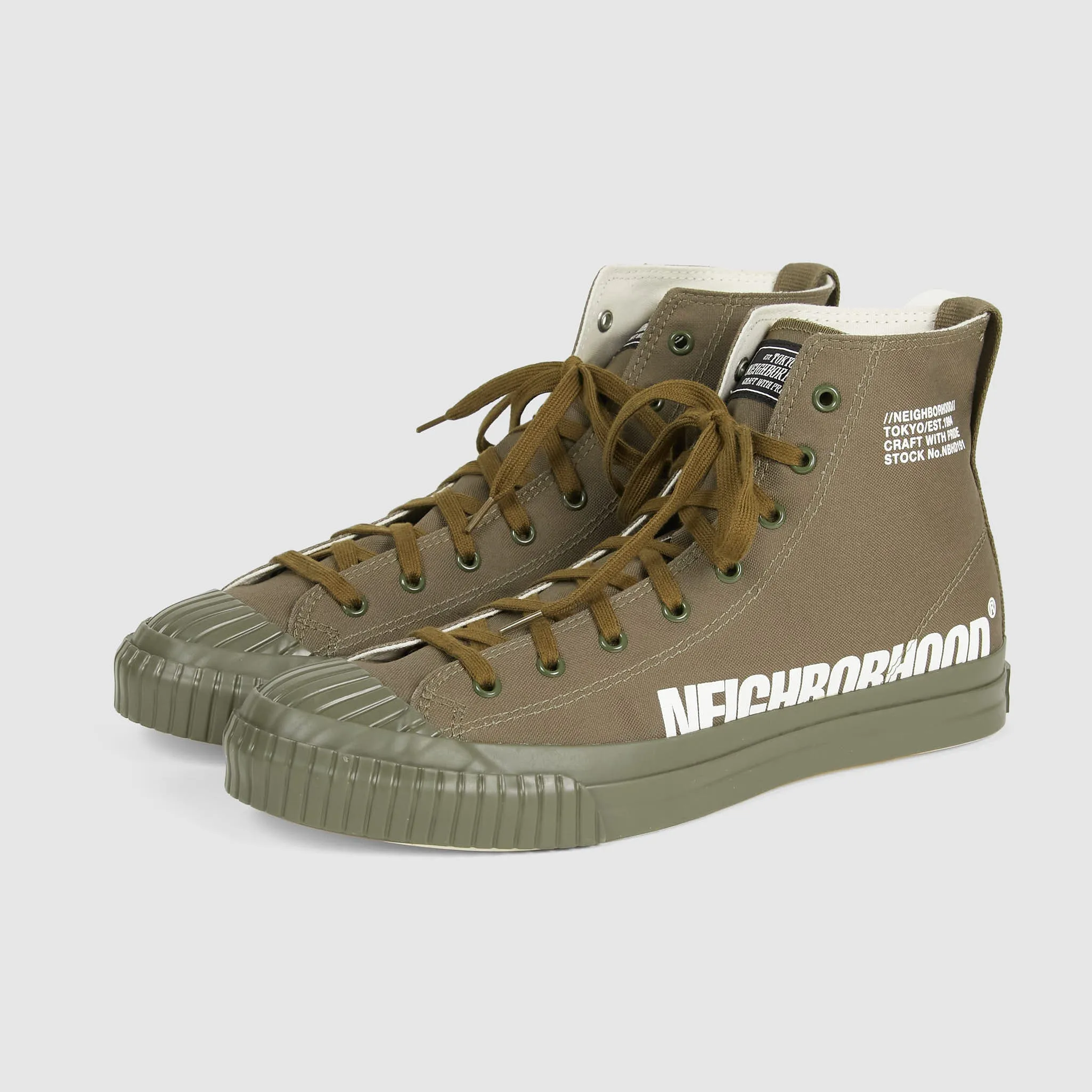 Neighborhood Side Logo High Canvas Sneakers