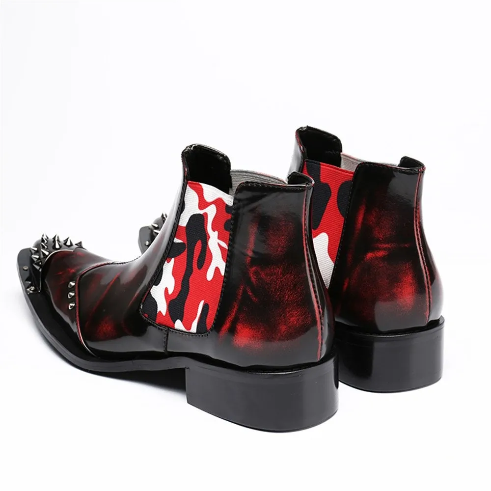 Pointed Wing Tip Mens Chelsea Boots