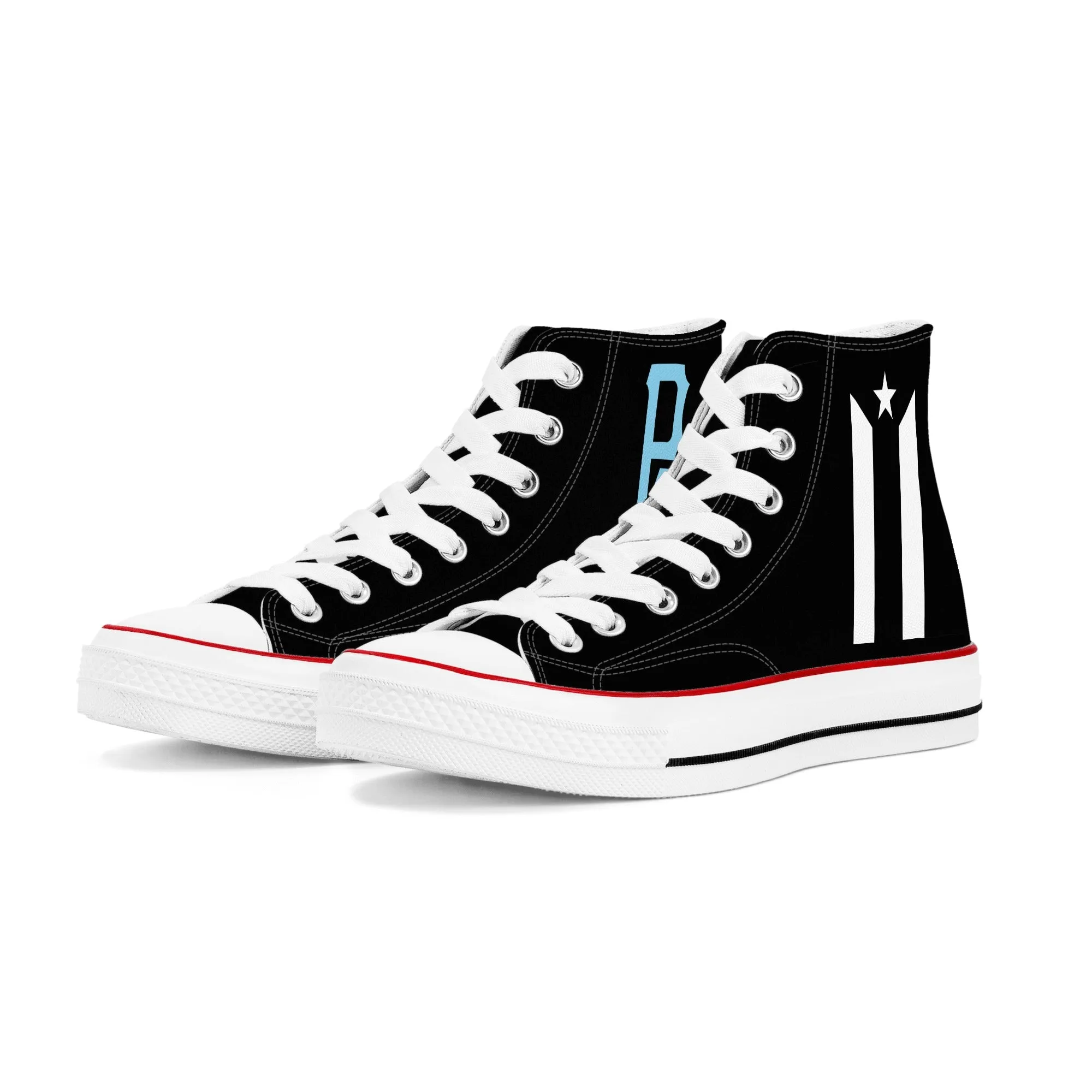 "Boricua" La Promesa BX - Womens Classic High Top Canvas Shoes