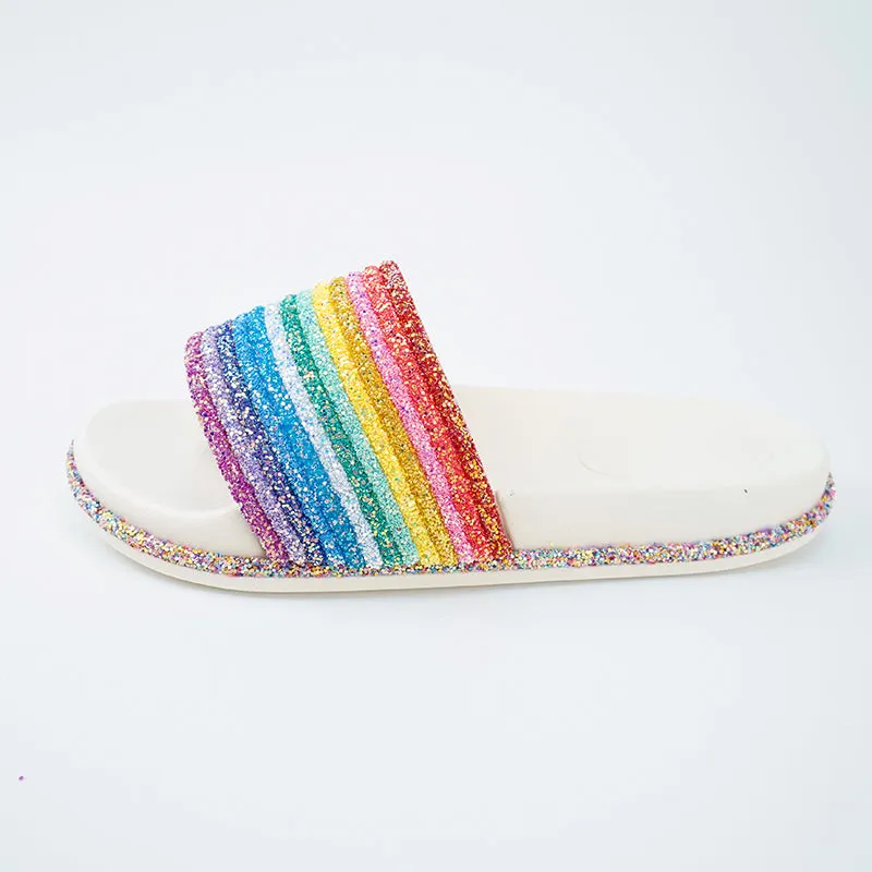 Rainbow Bling Slippers
