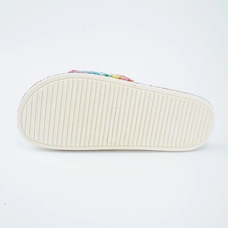 Rainbow Bling Slippers