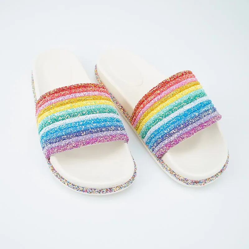 Rainbow Bling Slippers