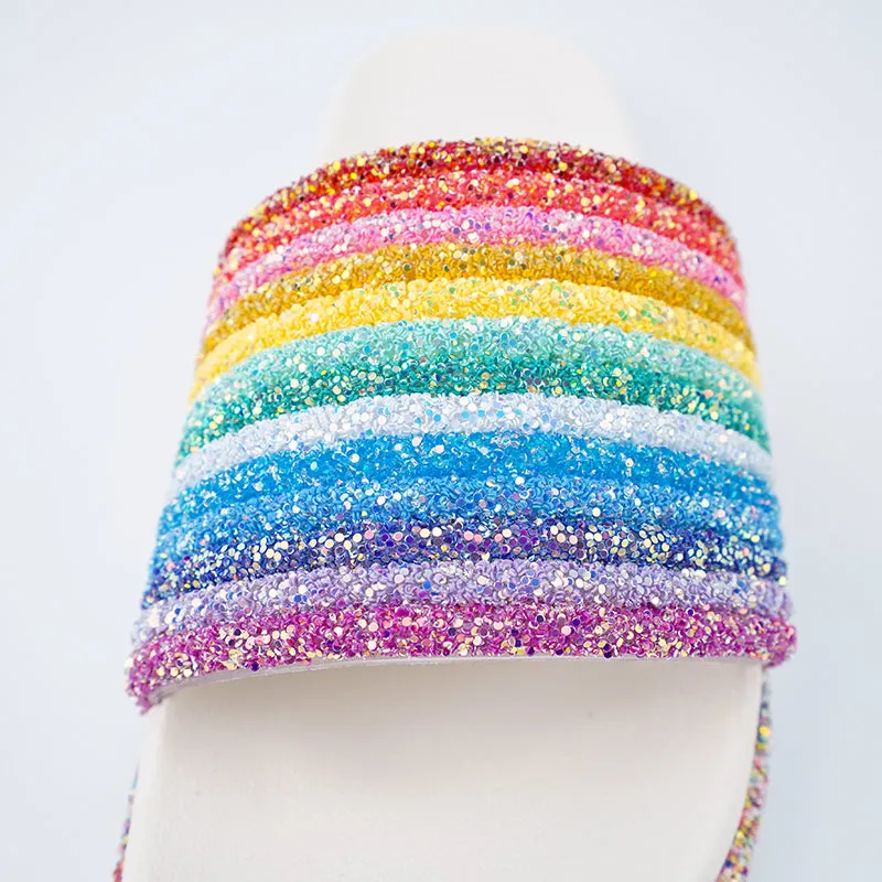 Rainbow Bling Slippers