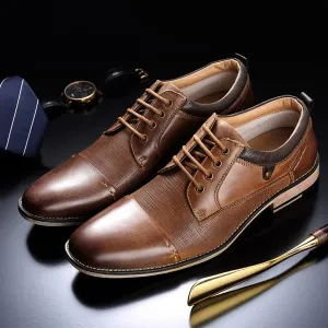 Retro Big Size Business Leather Men's Dress Shoes
