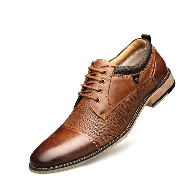 Retro Big Size Business Leather Men's Dress Shoes